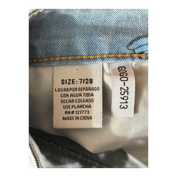 Flying Angel shorts butterfly denim blue size 7/28 - Picture 3 of 5